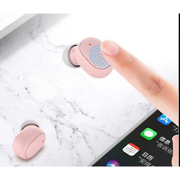 Bluetooth-headset med laddningsbox, dubbla högupplösta mikrofoner