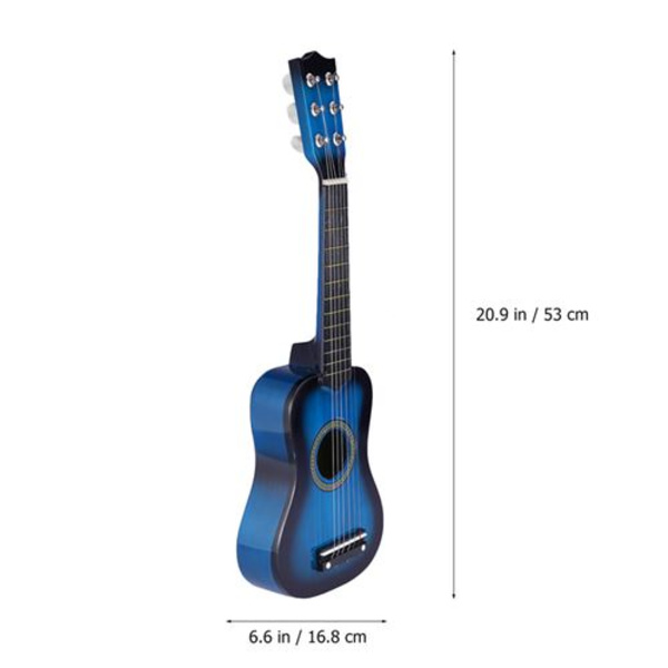 21 tums blå akustisk gitarr för barn
