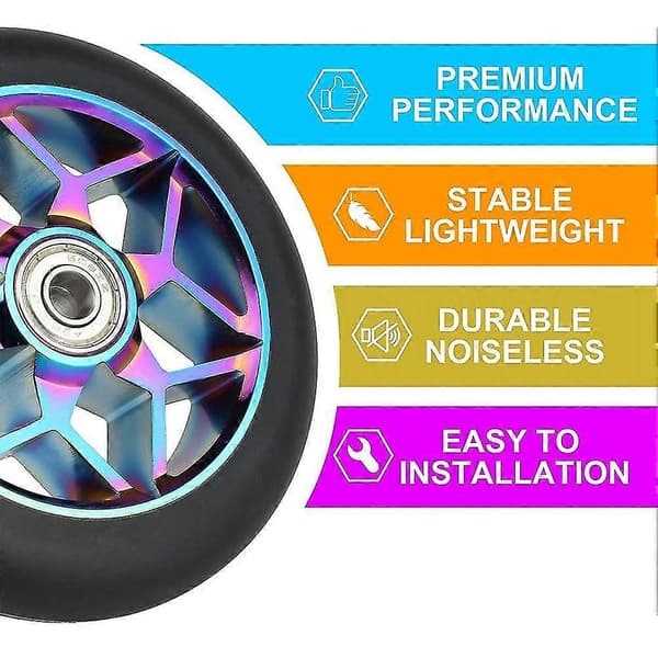 Styck 110mm Scooter Hjul Pu Hjul Tjock Stunt Med Lager