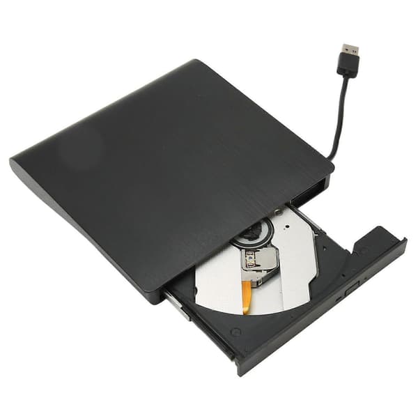 [LCS]USB3.0 Ekstern DVD-brenner Ultratynn Ekstern DVD-stasjon med USB C-adapter for bærbare datamaskiner og PC-er
