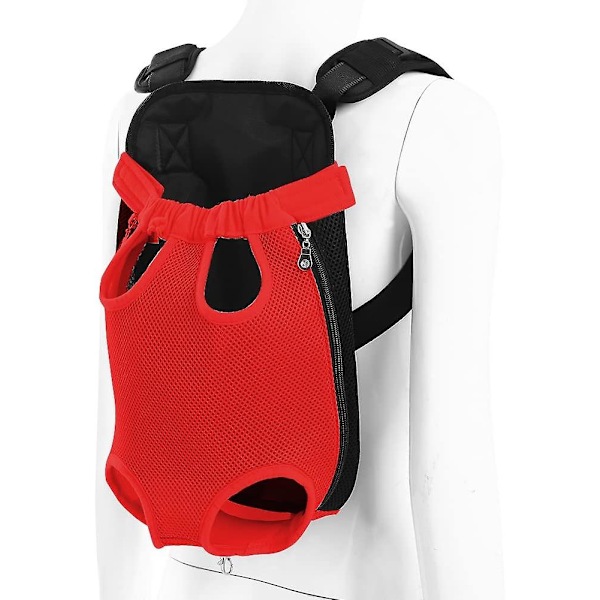 Handsfree Justerbar Ryggsäck Resväska För Husdjur Raser Utomhus Mesh*Red