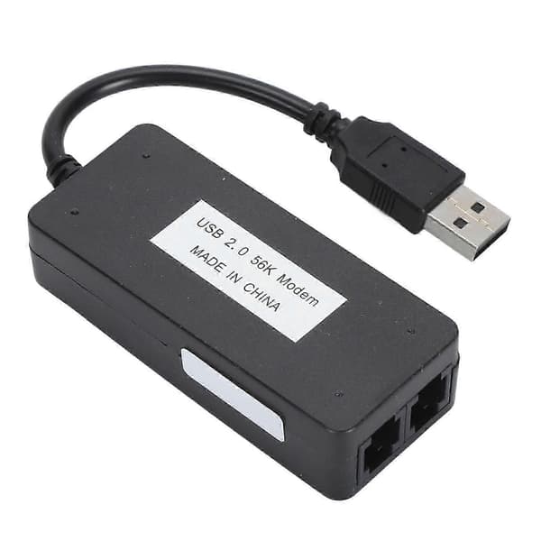 USB 56K Ekstern Dial Up Fax Data Modem Dobbelte RJ11-porte Understøtter Nummer-ID Computer Bærbar Fax Modem til Windows til LINUX