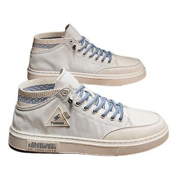 Tunn tygsko för män Höga canvas Allround vardagssneakers meter blue 40
