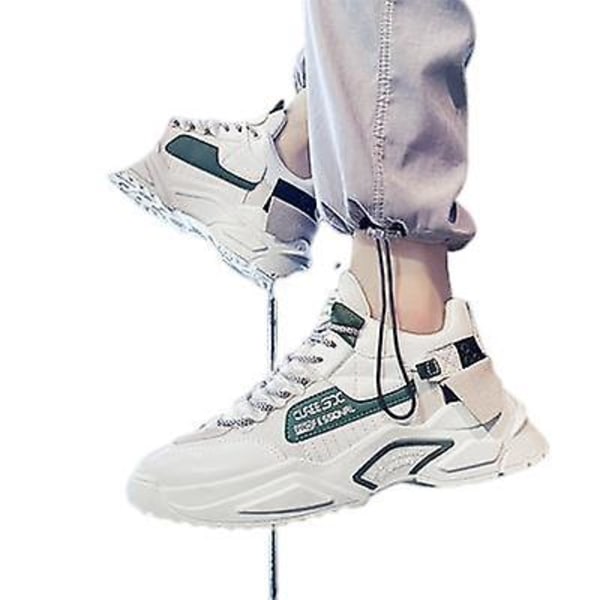Sportskor som andas Trendiga skor för män Increased white green 40