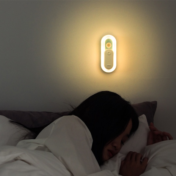 Gul) 0.5W Intelligent Mänsklig Kropp LED Induktionslampa USB Re,ZQKLA