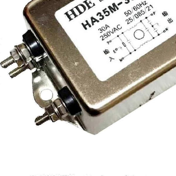 [LCS]2025 EMI RFI-filter 250V 30A HA35M-30AH Undertryckare Strömkabelbrusfilter