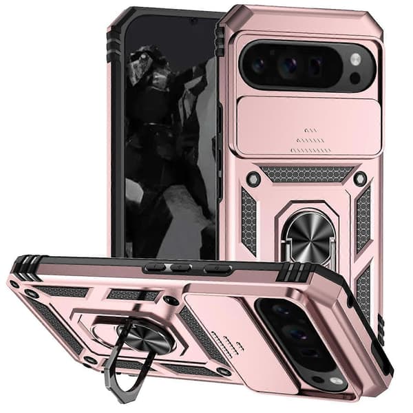 [LCS]Skjutbart Camshield-hållarfodral för telefon Rose Gold For Google Pixel 10 Pro XL