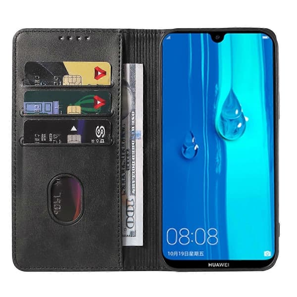 Til Huawei Y Max magnetisk lukning læder telefoncover Black