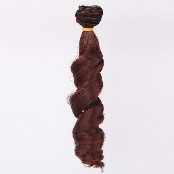 Längd 15cm Horisontell Längd 100cm Docktillbehör Lockar Syntetisk Fiber Peruk Hår För Dockperuker Högtemperatur H
