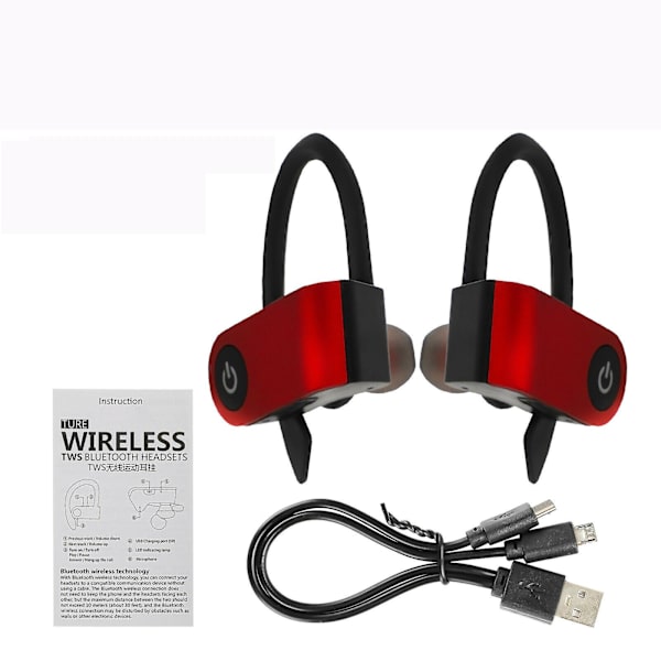 Trådlösa Bluetooth Sport-hörlurar Black