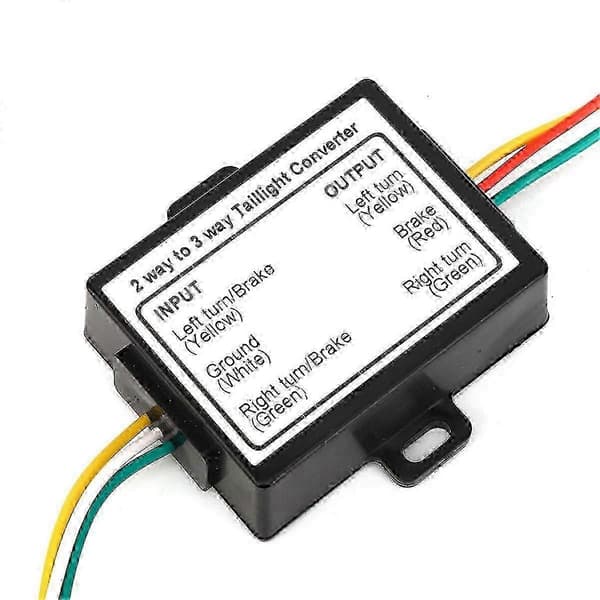2-til-3-leders skjøte tilhengerkonverter Elektrisk system ledningsnettadapter US Type Baklys Conv As Shown