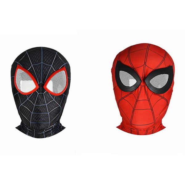 Halloween Show Spiderman-huvudbonader (2 stycken röd/svart) Spiderman Mask Avenger Costume Mask, gjord av 100 % polyester. Storlek: Vikt: Vikt: Cirka 250