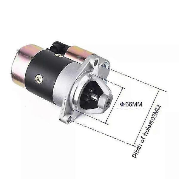 12V startmotor til 170F 173F 178F 186F 188F 192F luftkølet dieselmotor jy