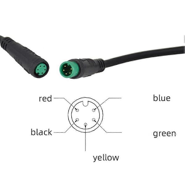 S866 Elcykel LCD-display E-Bike Elscooter Display Mätare Kontrollpanel med Vattentät Plugg