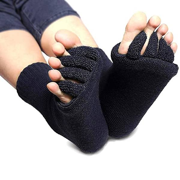 3 Par Tåseparator Yoga Fitnesscenter Sportsmassage Fodjusteringsstrømpe black