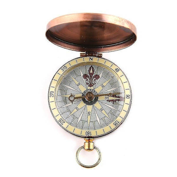Navigationskompasser vintage kobber flip cover metal lomme wa