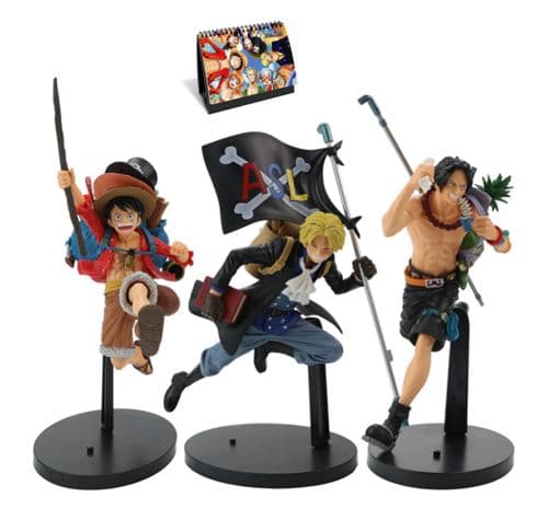 [LCS]Sæt med 3 delikate animefigurer One Piece Three Luffy Brothers