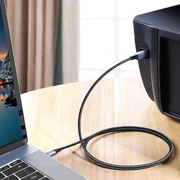 USB C-skrivarkabel Typ C hane till USB B TYP B skannerkabel skrivarsladd Typ C Typ B-kontroller bärbar dator 1.5m