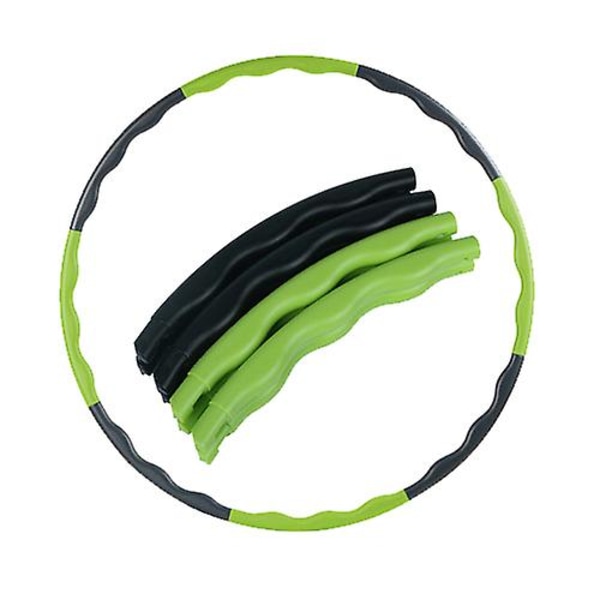 Barn Hula Hoop 8 Knots Justerbar Hula Hoop för sport fitness green+black