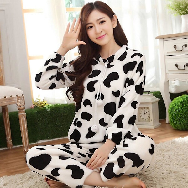 Vinterpyjamas Dam Korall Fleece Pyjamas Dam Pyjamasset-Ko L