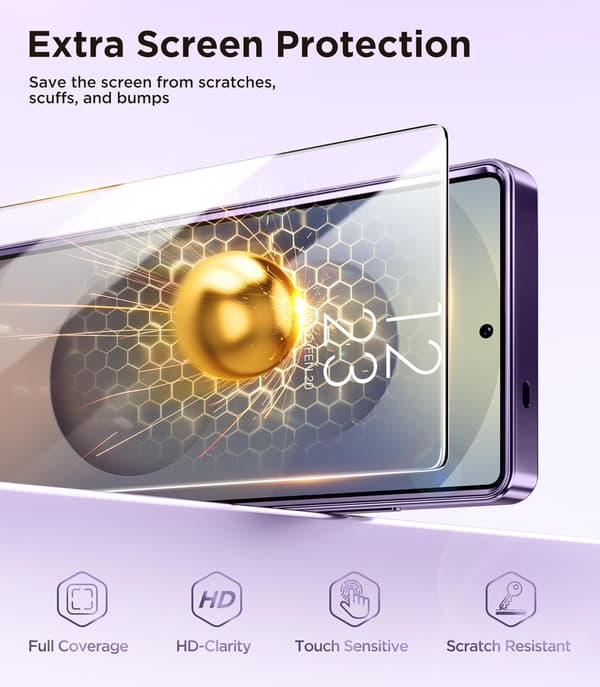 [LCS]Magnetic Case Samsung Galaxy S25 Ultra, Compatible with MagSafe, [Full Camera Protection] [Screen Protector] Shockproof Plated Transparent Black\/Clear