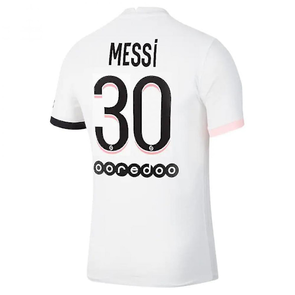 21-22 Paris Saint-germain Tröja Messi Nr 30 Bortatröja Kortärmad Fransk Fotbollströja M