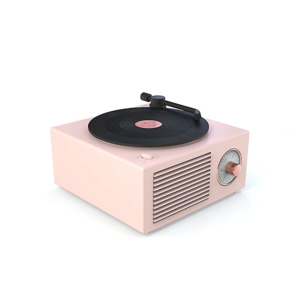 vinyl skivspelare bluetooth Högtalare trådlös subwoofer stationär hemmahögtalare pink