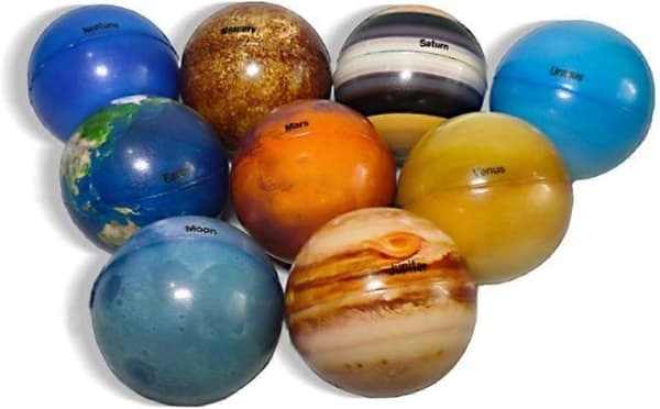 [LCS]QQDD Planet Ball Legetøj Solsystem Bold Sensorisk Legetøj Bold Farvet Trykt Planet Bal