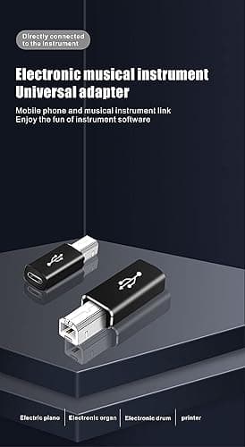 [LCS] USB C - USB B -sovitin (2 kpl), yhteensopiva tulostimien, MIDI-laitteiden kanssa
