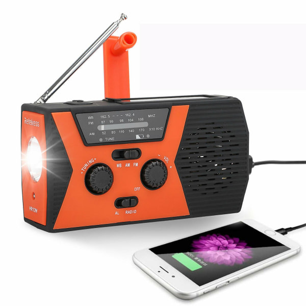 Solar Emergency Fm Väder Radio Ficklampa Power Bank