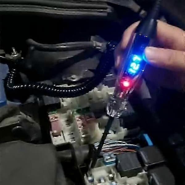 Biltestlys 4-60V DC Digital LED Kredsløbstester, Lampe Tester med Voltmeter, Automatisk Spændingstester JP