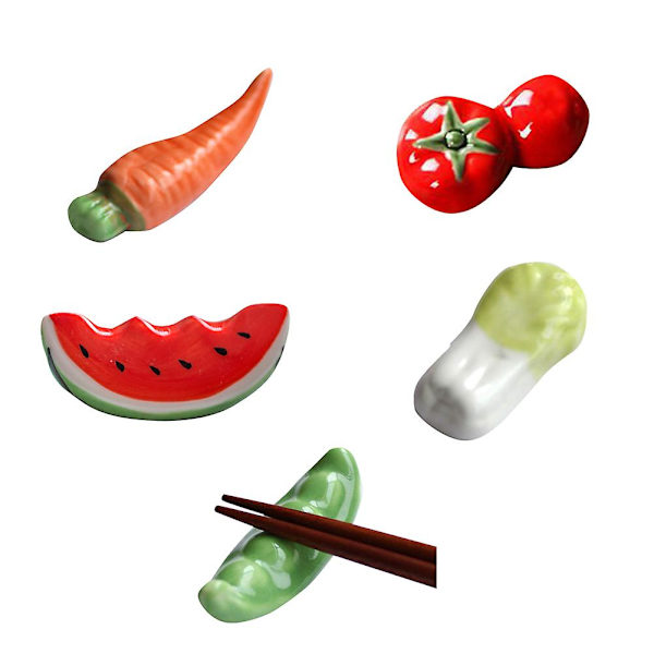 Keramiska Chopsticks-hållare 5 st orange 5 pcs