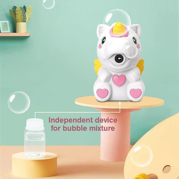 Bubble Machine Leksaker för Barn Enhörning Tecknad Automatisk Dusch Bubble Machine Automatisk Födelsedag