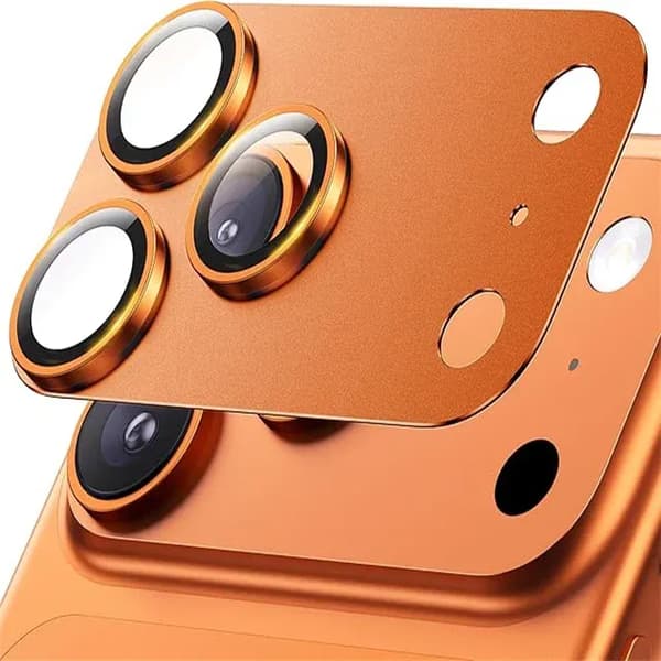Kamerabeskyttelse i hærdet glas af metal til iPhone 17 Pro Max Legering Sort Linsebeskyttelse til iPhone 17 Air 17 Pro Max 5G Linsering Orange Orange For iphone 17 Pro