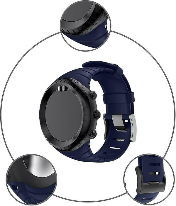 Suunto Core Rem, Gummi Udskiftningsurrem Til Suunto Core Ss014993000. midnight blue