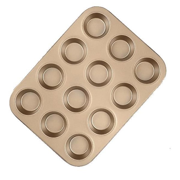 Premium Non-stick Bakeware Standard Muffin och Cupcake Pan golden