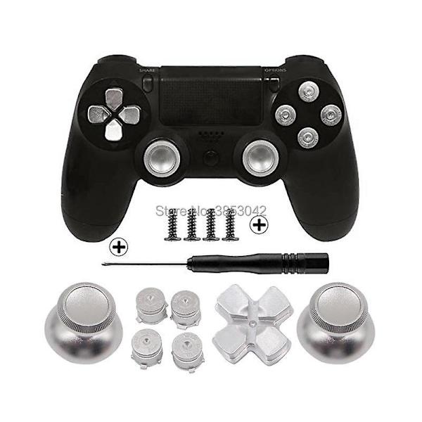 Metal knapper sæt krom analoge thumbsticks Kompatibel med playstation 4 d-pad Kompatibel med ps4 controller joystick reparationsspil tilbehør Green
