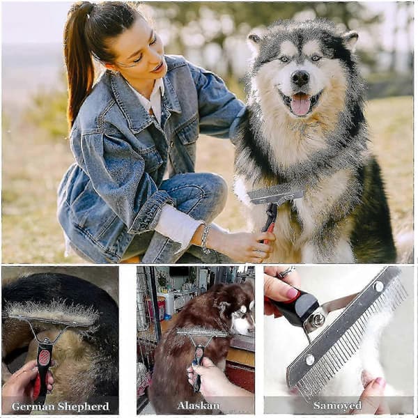 2023 Skridsikker hundebørste til store langhårede hunde - Ideel til pleje