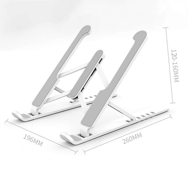 Bärbar bärbar datorstativ, hopfällbar stödbashållare för bärbar dator An black
