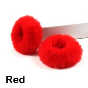 [LCS]Pcs Piger Fluffy Faux Fur Scrunchie Elastisk Hårring Reb Bånd 13 Farver