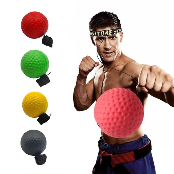 Boxning Speed ​​Ball Huvudmonterad Pu Punch Ball Mma Sanda Träning Hand Eye Reaction Hem Sandsäck Fitness Boxningsutrustning green