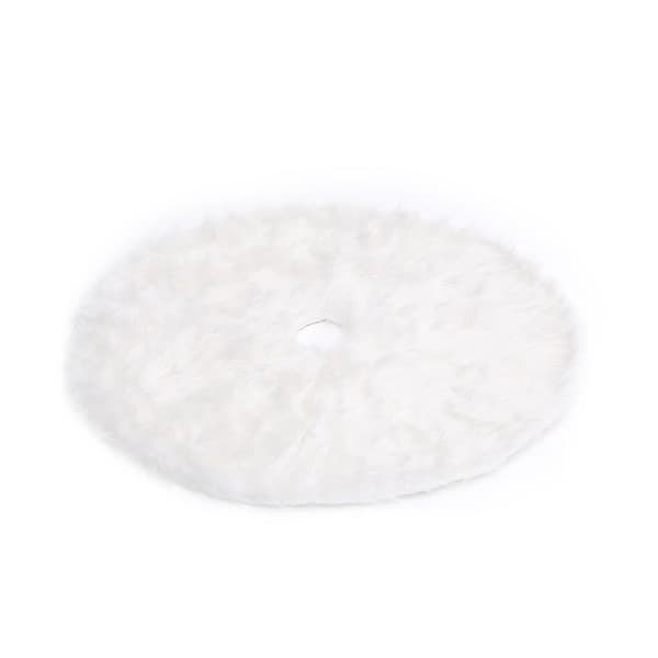 [LCS]Vit stor snöplyschkjol för julgransdekoration 78cm 78cm