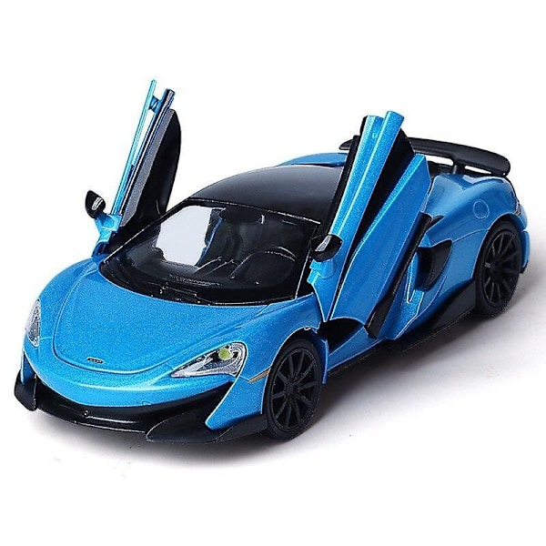 McLaren 600LT Metallbil Leksaksbil med Dragfunktion (Blå)