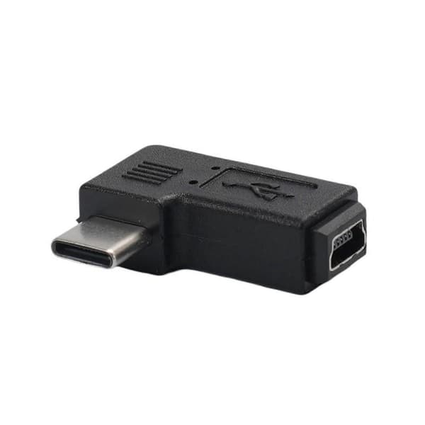 Type-C til Mini USB-adapter Mini USB hunn til USB C hann-omformer støtter lading og datasynkronisering for mobiltelefon og bærbar PC Multicolor