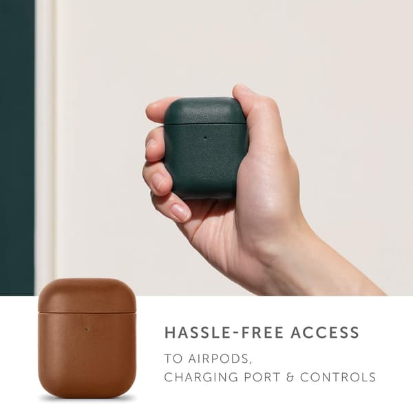 [LCS] Leather Case for AirPods - Full Coverage, Handmade Genuine Ita