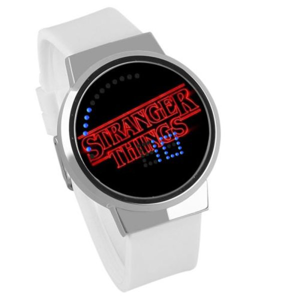 Vanntett lysende LED digital berøringsklokke - Stranger Things #
