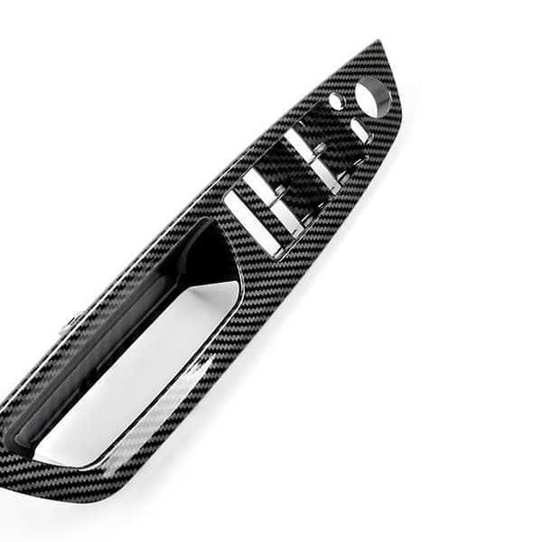 [LCS]4 STK Bil Interiør Vindusbryterpanel Dørhåndtak Trekkdeksel for- E70 E71 E72 X5 X6 2007-2014 Carbon fiber pattern