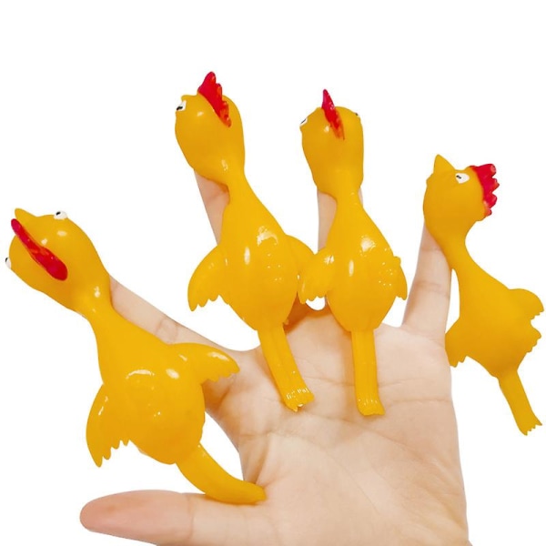 6 st/ set Soft Tpr Finger Catapult Chick Toy