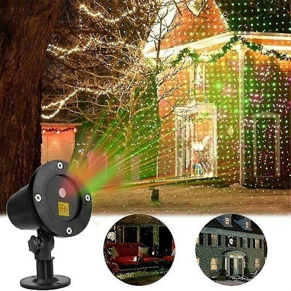 Jul LED Projektor Utomhus Landskap Scen Jul Lampa EU Plug