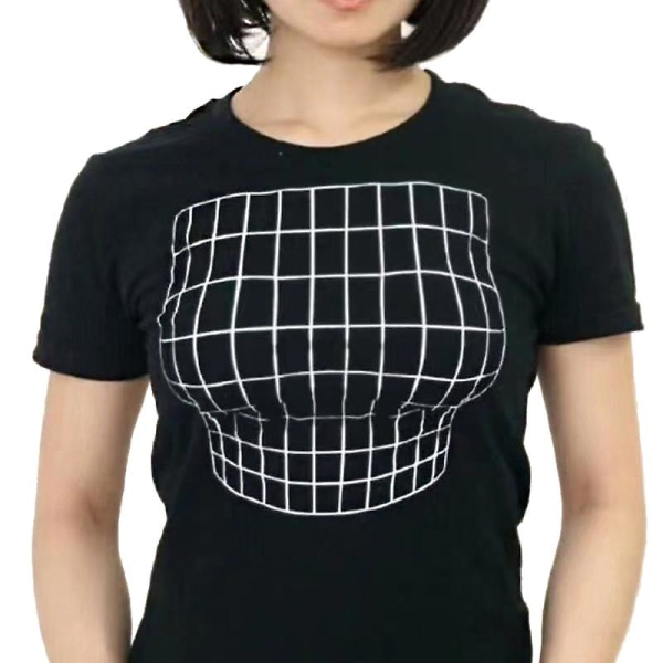 T-shirt med stora bröst för kvinnor 3d S
